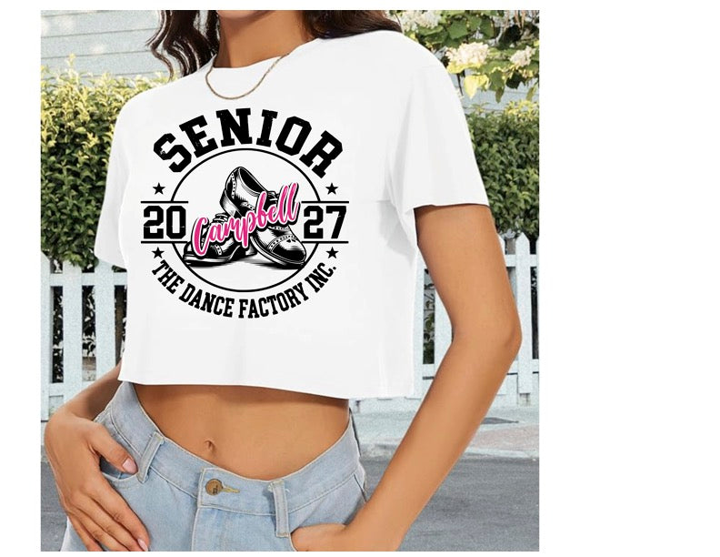 Senior Tap Cropped Tee- Campbell