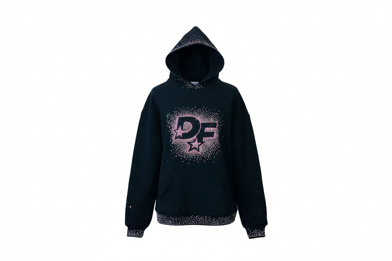 DF Star Luxe Rhinestone Hoodie